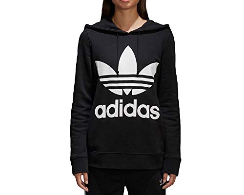 Adidas Trefoil Hoodie, Sweatshirt Damen, damen, TREFOIL HOODIE, mehrfarbig (schwarz), 34 von adidas