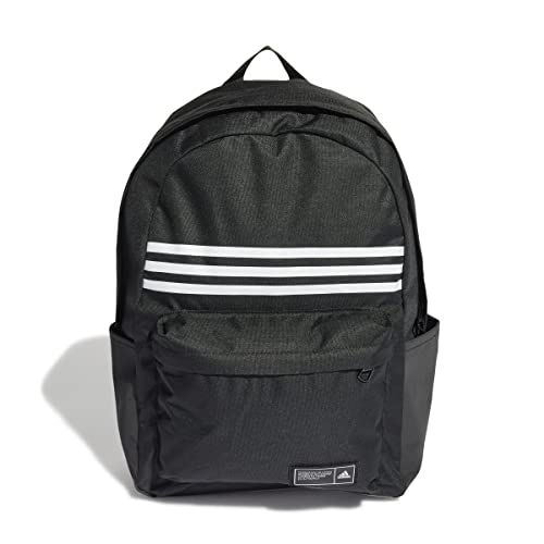 Adidas Unisex Backpack Classic 3-Stripes Horizontal Backpack, Black/White, HG0351, NS von adidas