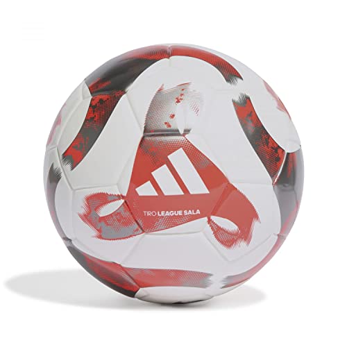 Adidas Unisex Ball (Laminated) Tiro League Sala Football, White/Solar Red/Iron Met, HT2425, FUTS von adidas