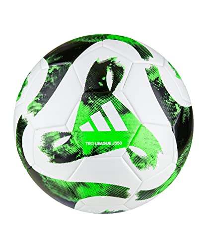 Adidas HT2427 TIRO LGE J350 Recreational Soccer Ball Unisex White/Black/Team solar Green Größe 4 von adidas