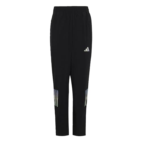 Adidas Unisex Kinder Pants (1/1) U Run Wv Pants, Black/Reflective Silver, HR6254, 140 von adidas