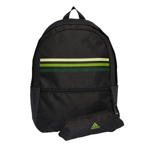 Adidas Unisex Rucksack Classic 3S Pc, Black/Pulse Lime, HY0743, NS von adidas