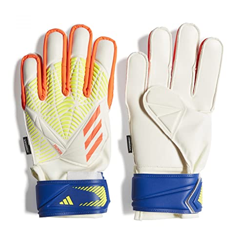 adidas Unisex-Youth Goalkeeper Gloves Pred Gl MTC Fsj, White/Solred/Brcyan, HF9735, 7 EU von adidas