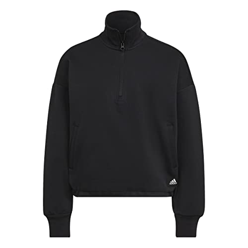 Adidas Womens Sweatshirt (Long Sleeve) W Fi Bos Qz, Black, HI3676, L von adidas