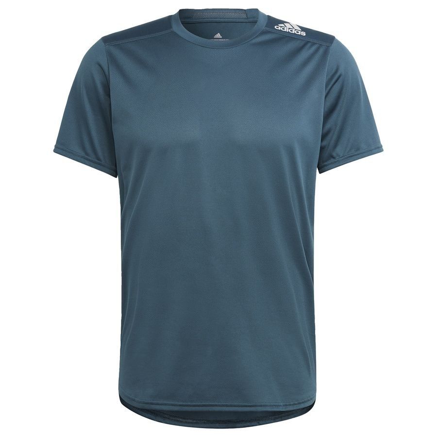 adidas Lauf T-Shirt Designed 4 Running - Blau/Silber von adidas
