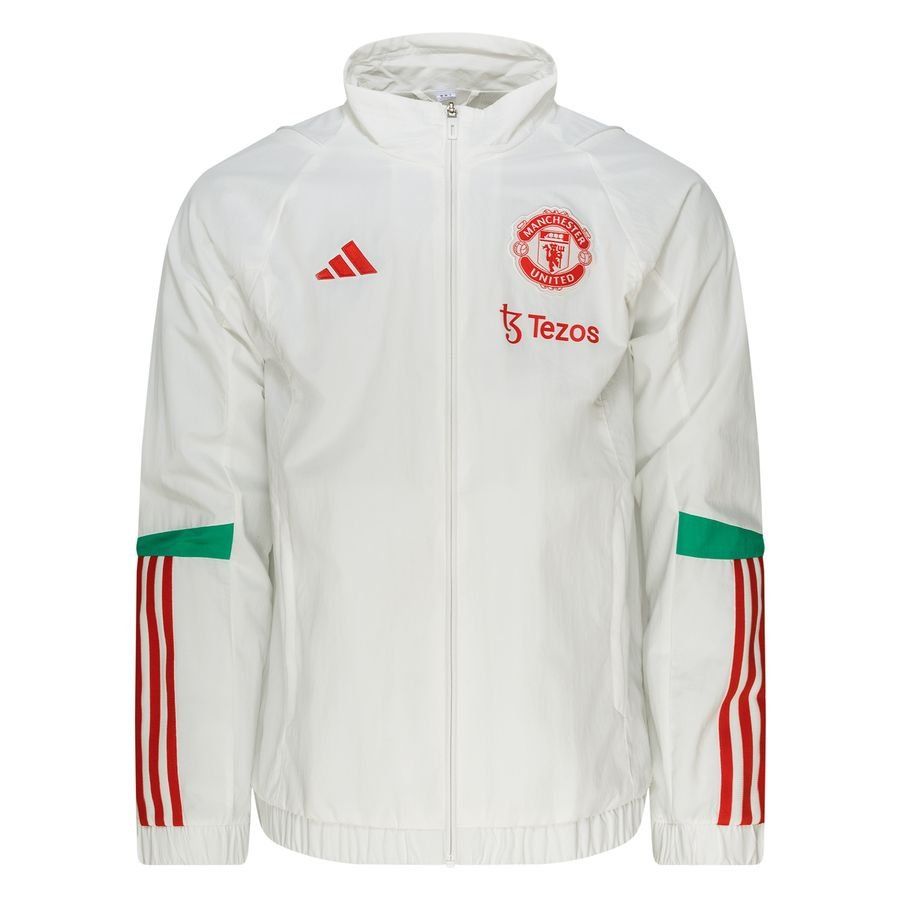 Manchester United Trainingsjacke Presentation Tiro 23 - Weiß von adidas