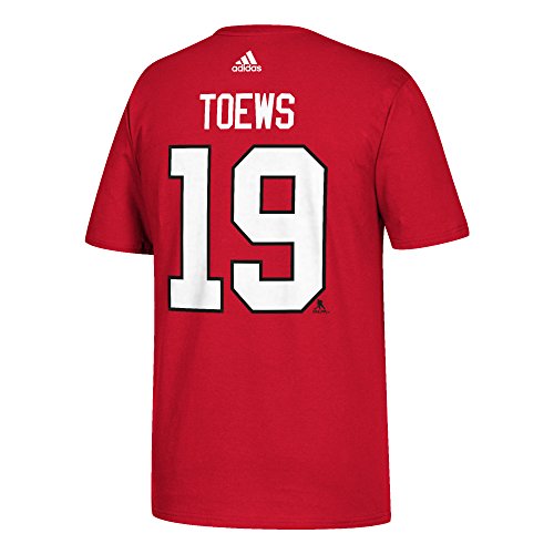 NHL T-Shirt Chicago Blackhawks Jonathan Toews #19 rot Logo Eishockey (X-Large) von adidas