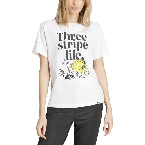 adidas Damen Positivity Graphic Tee, White, XS von adidas