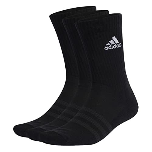 adidas Unisex Cushioned Sportswear 3 Pairs Crew Socken, Black/White, S (37-39EU) von adidas