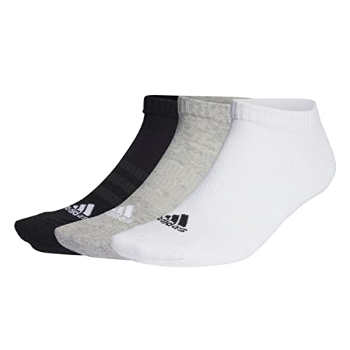 adidas Unisex Cushioned Sportswear 3 Pairs Sneaker-Socken, Medium Grey Heather/White/Black, L von adidas