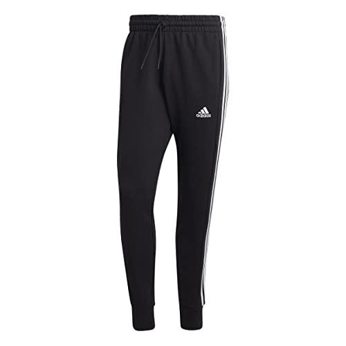 Adidas, Essentials French Terry Tapered Cuff 3-Stripes Joggers, Hose, Schwarz-Weiss, 2Xl, Mann von adidas