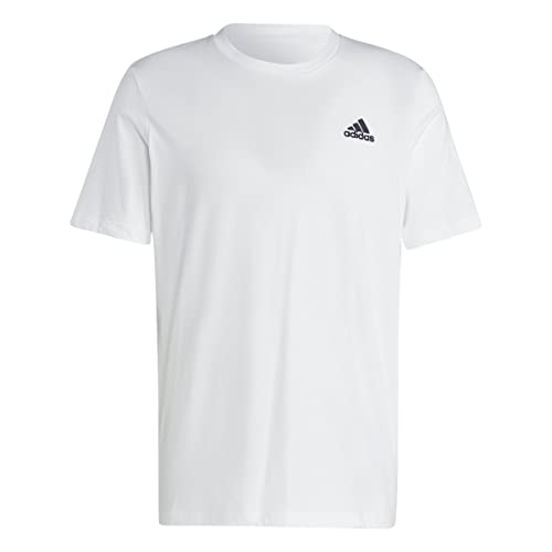 adidas male Adult Essentials Single Jersey Embroidered Small Logo T-Shirt, Weiß, XL EU von adidas