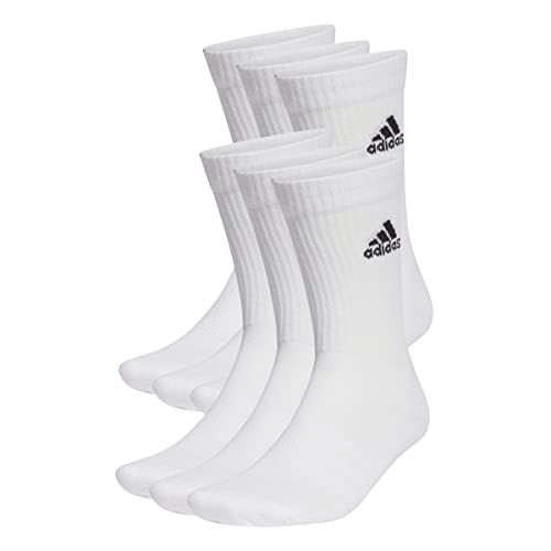 adidas Unisex Cushioned Sportswear Crew Socks 6 Pairs, White / Black, 43-45 von adidas