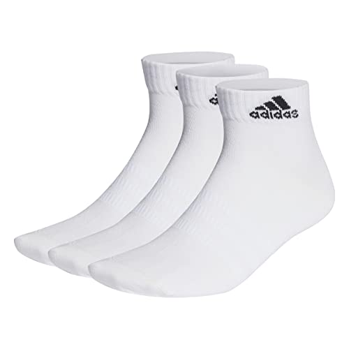 adidas Unisex Thin and Light Ankle Socks 3 Pairs, White / Black, 4.5-6 von adidas