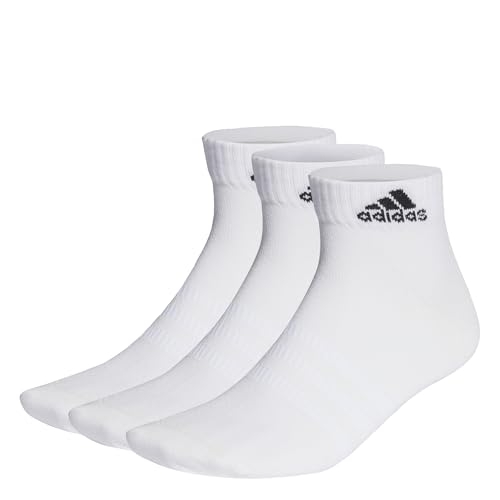 adidas Unisex Thin and Light Ankle Socks 3 Pairs, White / Black, 13-14.5 von adidas