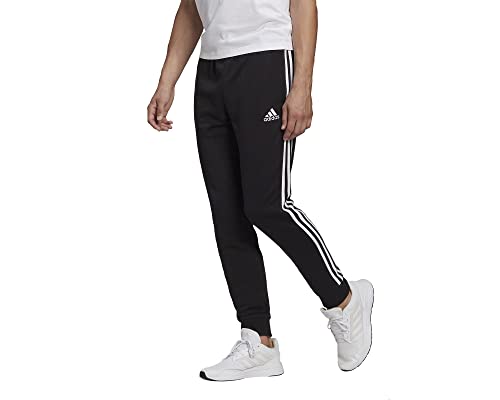 adidas Mens 3-Streifen French Terry Tc Pants, Black/White, M von adidas