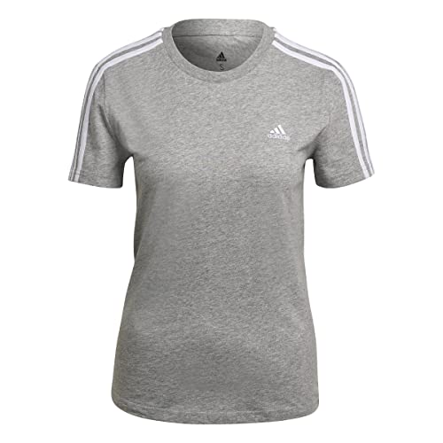 Adidas 3S T T-Shirt Mgreyh/White XS von adidas