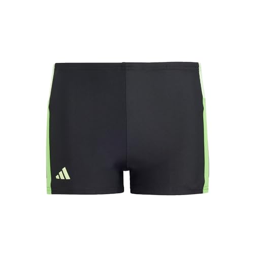 adidas Boy's Colourblock 3-Stripes Swim Boxers Badeanzug, Black/Green Spark/Lucid Lime, 12-13 Years von adidas