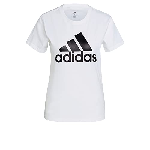 adidas Damen Essentials Logo Langarm T-Shirt, White/Black, S von adidas