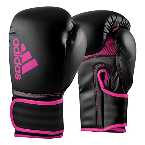 adidas Boxhandschuhe Hybrid 80 - geeignet fürs Boxen, Kickboxen, MMA, Fitness & Training - für Kindern, Männer oder Frauen - Schwarz/Pink - 10 oz von adidas