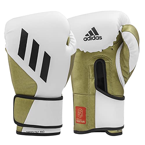 adidas Herren Tilt 350 Velcro Boxhandschuhe, weiß/gold, 14 oz EU von adidas