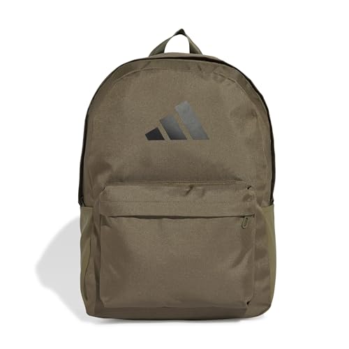 adidas Unisex Classic 3BARS Backpack, Olive strata/Black, One Size von adidas