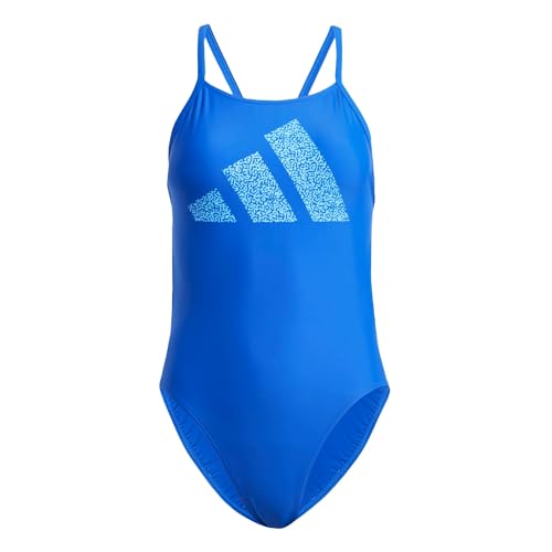 adidas Women's 3 Bar Logo Print Swimsuit Badeanzug, Royal Blue/White, 40 von adidas