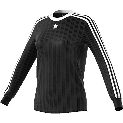 adidas Damen 3-Streifen Longsleeve, Black, 32 von adidas