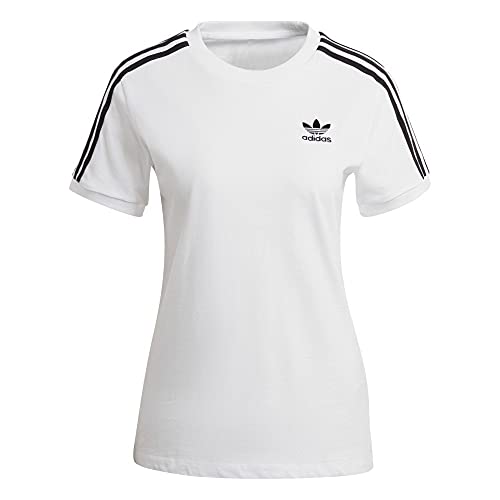 adidas Damen 3 Stripes Tee T Shirt, Weiß, 38 EU von adidas