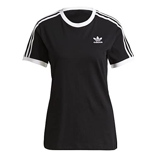 adidas Damen 3-stripes T Shirt, Schwarz, 34 EU von adidas