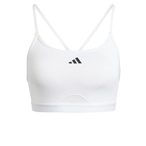 adidas Women's Aeroreact Training Light-Support Bra Sport-BH, White, XS C-D von adidas