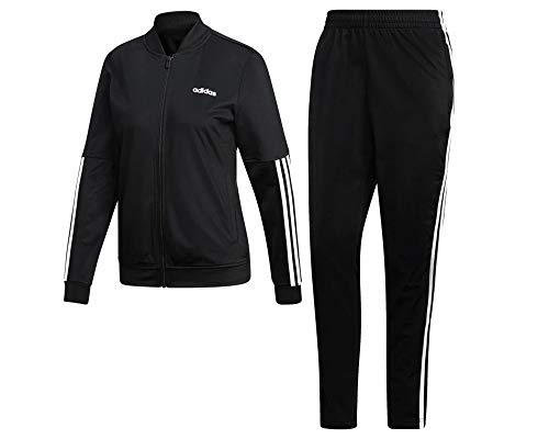 adidas Damen Back2Basics 3-Streifen Trainingsanzug, Black/Black/White, S von adidas