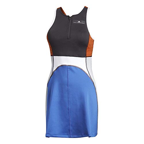 adidas Damen Barricade Kleid, Black/Boblue, 2XS von adidas