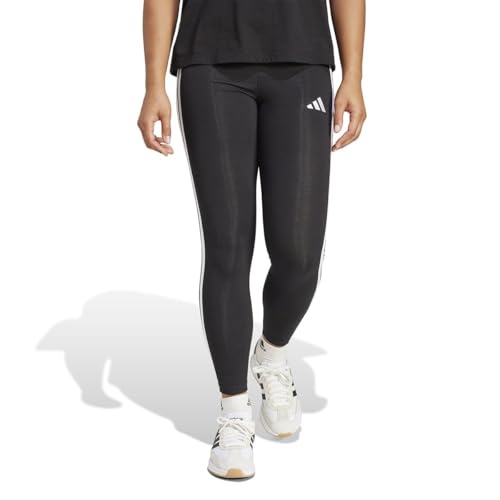 adidas Damen Essentials 3-Stripes Cotton Leggings, Black/White, XL von adidas
