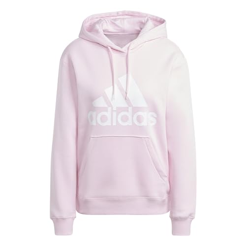 adidas Damen Essentials Big Logo Regular Fleece Hooded Sweat, Transparentes Pink/Weiß, 38 von adidas