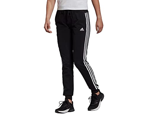 adidas Damen Essentials Single Jogginghosen, Black/White, XL von adidas