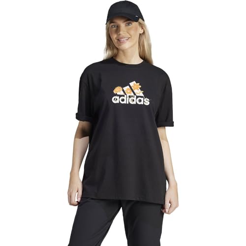 adidas Women's Flower Pack Badge of Sport Tee T-Shirt, Black, M von adidas