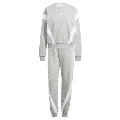 adidas Women's Laziday Track Suit Trainingsanzug, Medium Grey Heather, S von adidas