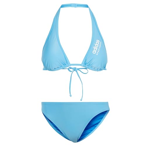 adidas Women's Halterneck Bikini Badeanzug, Blue Burst, M von adidas