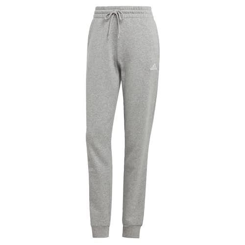Adidas Damen Pants (1/1) W Lin Ft Cf Pt, Medium Grey Heather/White, IC8816, S von adidas