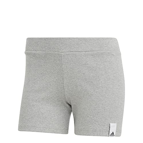 Adidas Damen Shorts (1/2) W LNG Rib SHO, Medium Grey Heather, IC9457, L von adidas