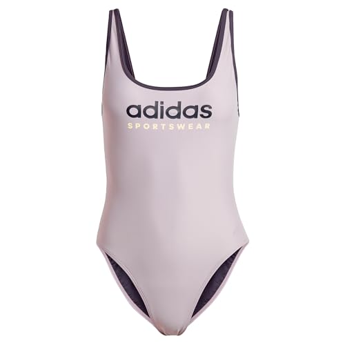 adidas Women's Sportswear U-Back Swimsuit Badeanzug, Preloved Fig/Aurora Black, 44 von adidas