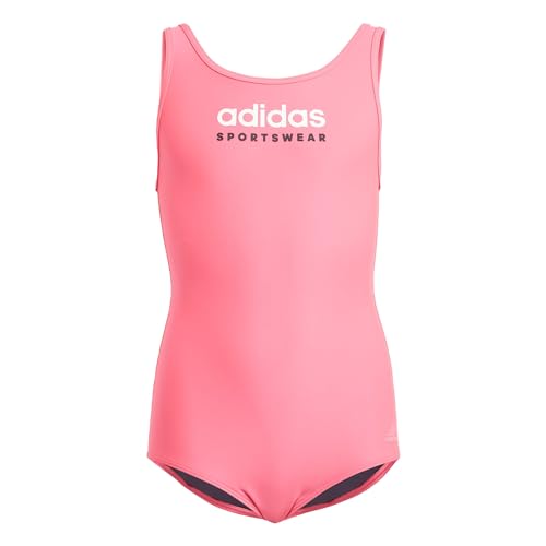 adidas Girl's Sportswear U-Back Swimsuit Kids Badeanzug, Lucid Pink, 5-6 Years von adidas