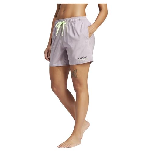 adidas Women's Branded Beach Shorts Badeanzug, preloved fig/Aurora Black, S von adidas