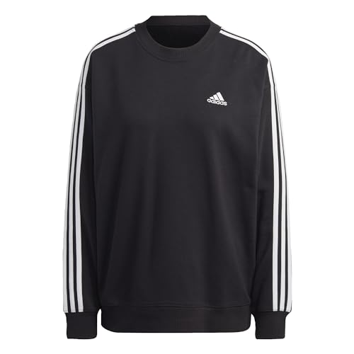 Adidas Damen Sweatshirt (Long Sleeve) W 3S Ft SWT, Black/White, IC8766, XL von adidas