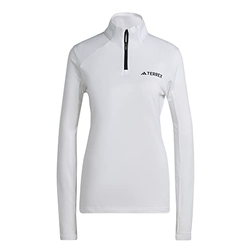 Adidas Damen Sweatshirt (Long Sleeve) W Multi 1/2 FL, White, HN5468, XL von adidas