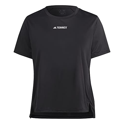 Adidas Damen T-Shirt (Short Sleeve) W Mt Tee Pl, Black, HM4002, 2X von adidas
