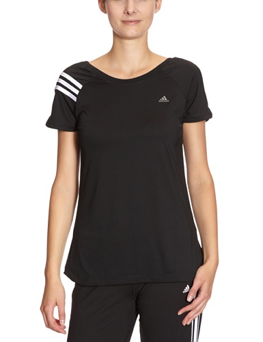 adidas Damen T-Shirt CT Q2, black/white, XS, X13437 von adidas