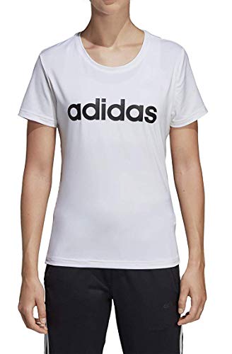 adidas Damen T-Shirt Design 2 Move Logo, White, XS, DU2080 von adidas