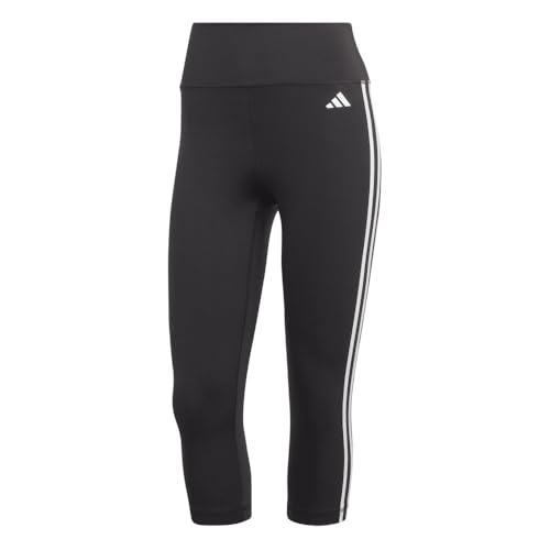 adidas Damen Train Essentials 3-Stripes High-Waisted 3/4 Leggings, Black, XXL von adidas